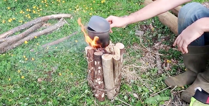 Sieben Möglichkeiten, draußen ein Feuer zu machen