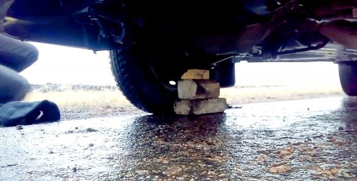 How to change a tire without a jack
