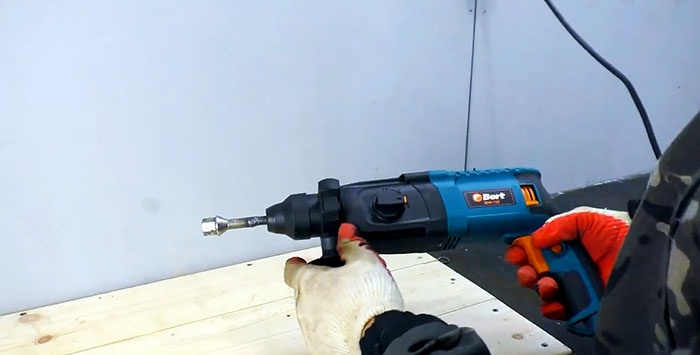 A hammer drill is an indispensable assistant in car repair.