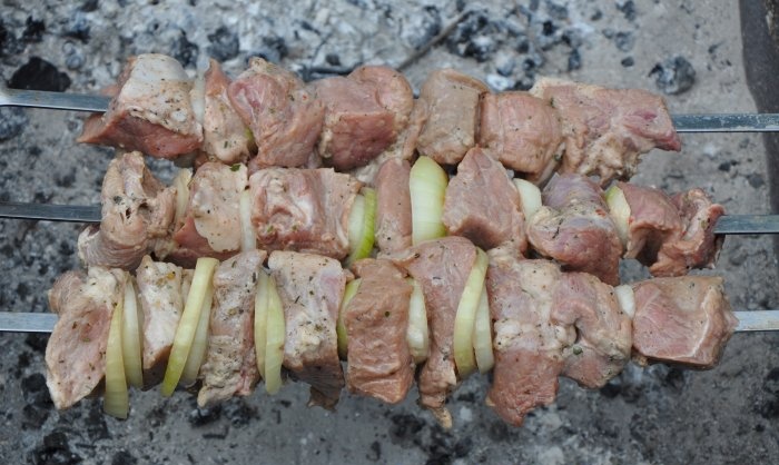 Vepřový kebab v sojové omáčce