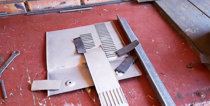 Rezač za metal izrađen od starih pila za metal