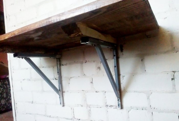 Wooden table with wall mount