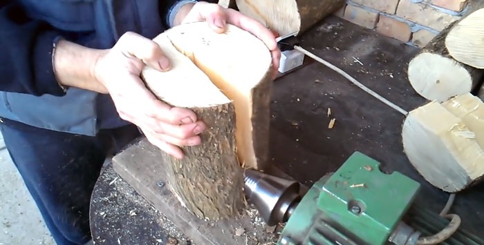 Skrūvējamā koka skaldītāja konstrukcija un darbības princips