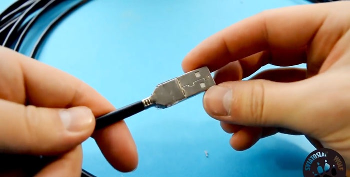 USB csavart érpárú hosszabbító kábel