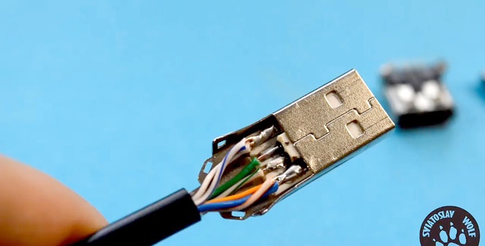 Cabo de extensão USB de par trançado