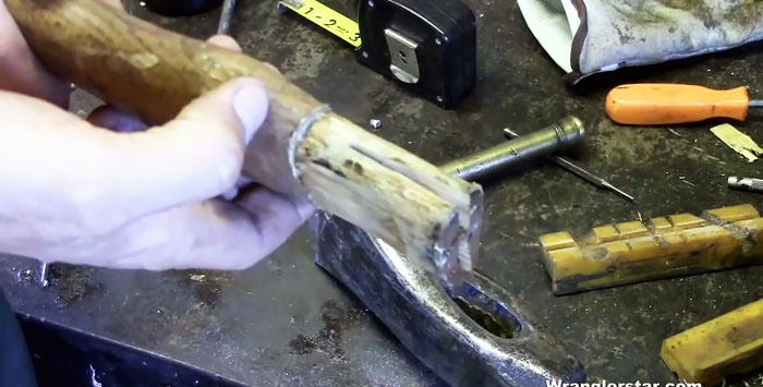 How to remove worn wedges and reattach the ax head to the ax handle