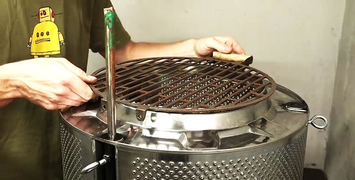 How to make a super grill from a used washing machine drum