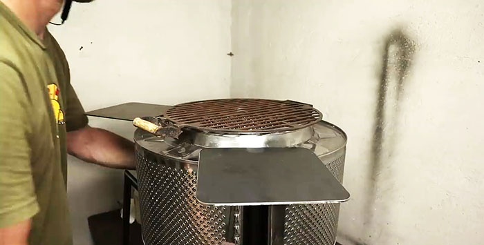 How to make a super grill from a used washing machine drum