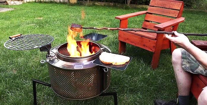 How to make a super grill from a used washing machine drum