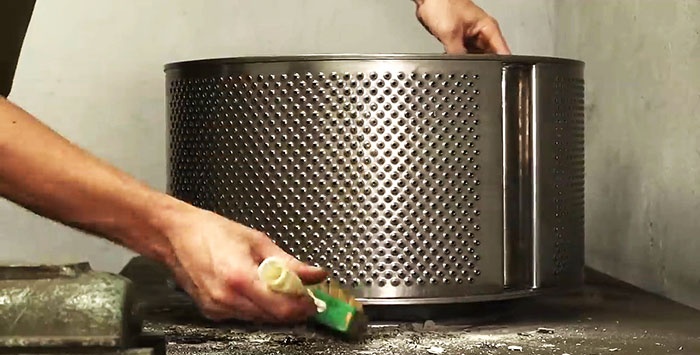 How to make a super grill from a used washing machine drum