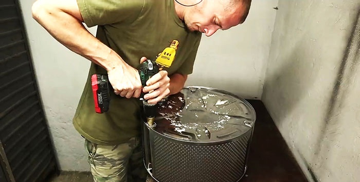 How to make a super grill from a used washing machine drum