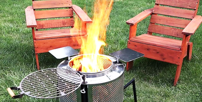 How to make a grill from a used washing machine drum