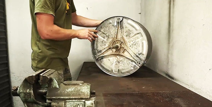 How to make a super grill from a used washing machine drum