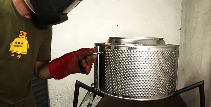 How to make a super grill from a used washing machine drum