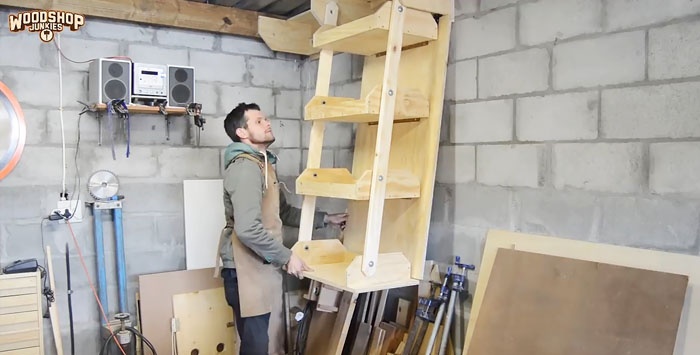 Hoe maak je hangende planken in een garage of werkplaats die geen ruimte in beslag nemen?