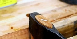 How to replace an old ax handle with a new one. Using oil instead of glue for the wedge