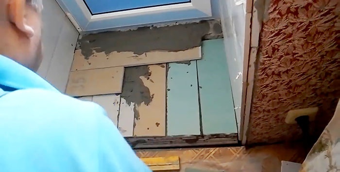 Hoe je snel en betrouwbaar een drempel voor een balkon kunt maken van overgebleven gipsplaat en tegels
