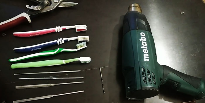 Como fazer cabos confortáveis ​​de escovas de dente usando limas de agulha