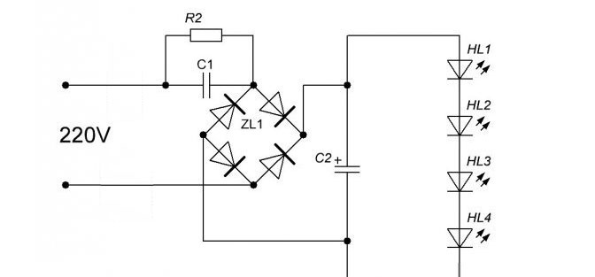 Ang pinakasimpleng transformerless power supply para sa isang LED matrix