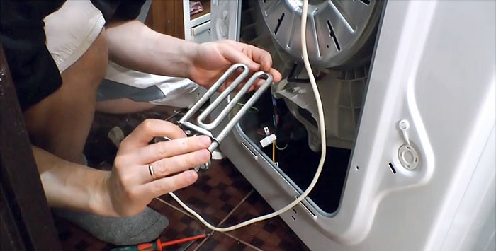 We check the heating elements of the washing machine before and after using citric acid