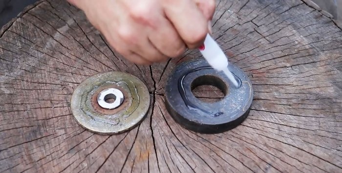 Thiết bị có thể tháo rời để cắt vòng tròn trên tấm kim loại bằng máy mài