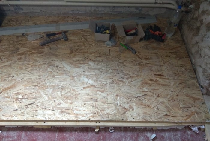 Insulation of floors with penoplex and OSB sheets