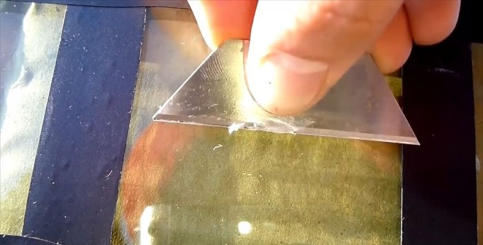 Simple repair of a chip on a car windshield