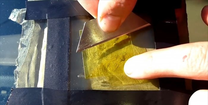 Simple repair of a chip on a car windshield