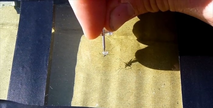Simple repair of a chip on a car windshield