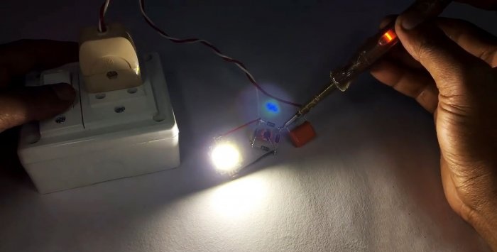 Den enkleste transformerløse strømforsyning til en LED-matrix