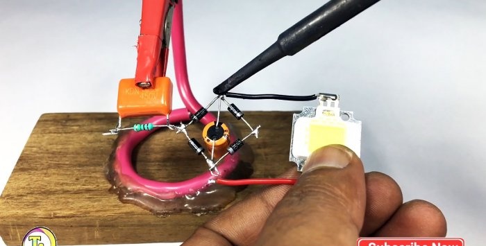 La fuente de alimentación sin transformador más sencilla para una matriz LED