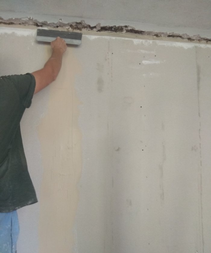 Avjämning och efterbehandling av väggar med gipsskivor