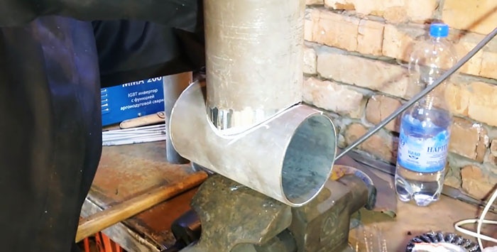 Collar welding method para sa pagpasok ng mga tubo ng iba't ibang diameters
