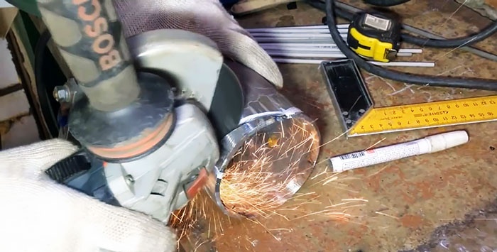 Collar welding method para sa pagpasok ng mga tubo ng iba't ibang diameters