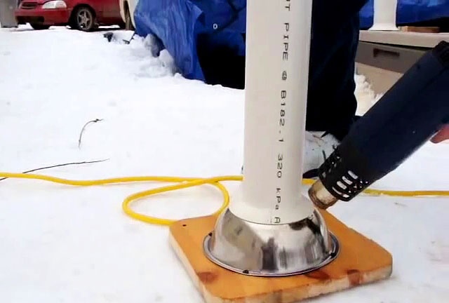 Kako napraviti rub lijevka na kraju PVC cijevi