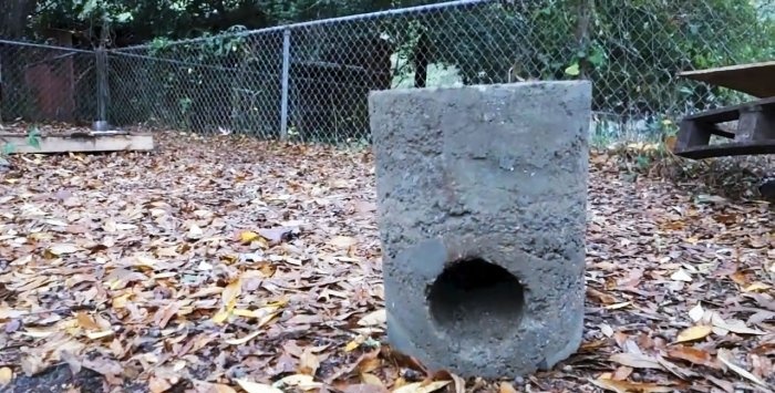 DIY betong raketkamin