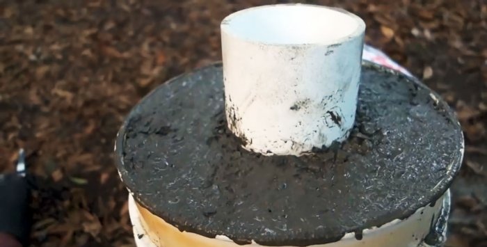 DIY concrete rocket stove