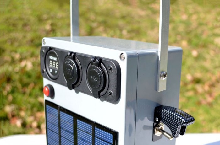 DIY portable solar power station for camping