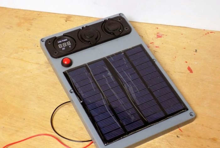 DIY portable solar power station for camping