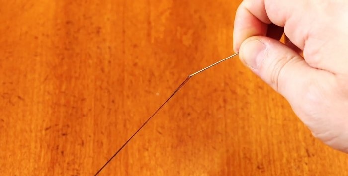 An instant way to thread a needle without any tools