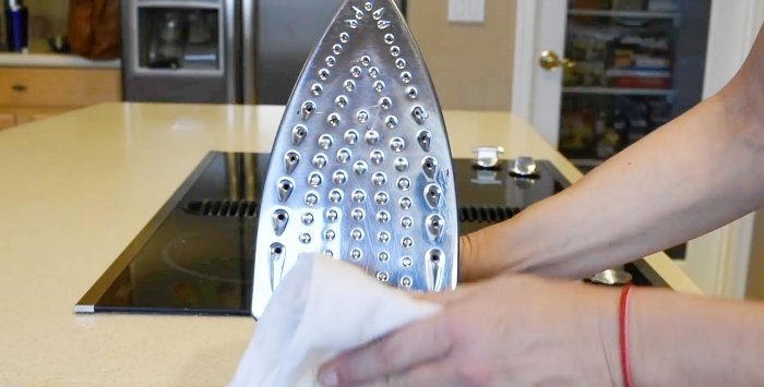 Comprehensive cleaning of the iron using all available means