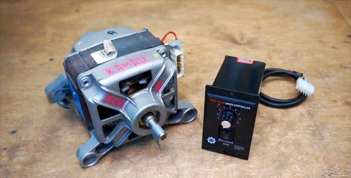 Connecting the washing machine motor, introducing reverse and speed control