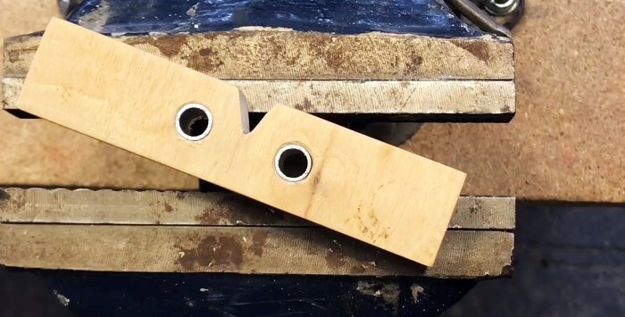 Self-centering jig for adding dowels