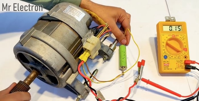 How to turn a washing machine motor into a 220 V generator