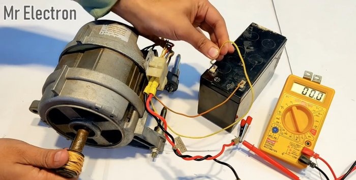 איך להפוך מנוע של מכונת כביסה לגנרטור 220 וולט