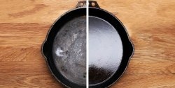Cast iron frying pan: paglilinis at pangangalaga