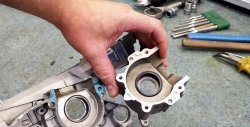 How to knock out a bearing race from the housing without special tools