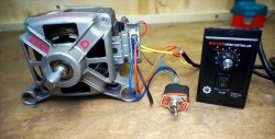 Connecting the washing machine motor, reverse and speed controller