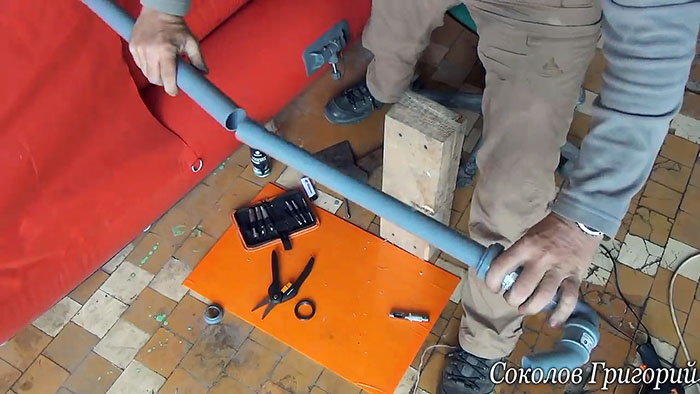 How to make a hand pump for pumping water out of PVC pipes