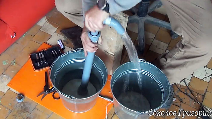 How to make a hand pump for pumping water out of PVC pipes